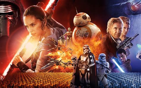 Star Wars The Awakening Forces Poster Wallpaper For Widescreen Desktop