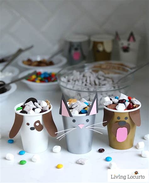 Or how about a surf party if you're who's invited to your dog's party? Pet Party Ideas | Dog & Cat Paper Cup Craft | Puppy Chow Bar