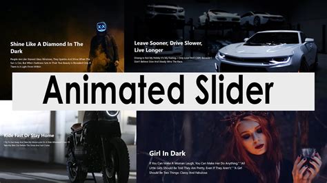 Animated Image Slider With Zoom Out Effect | HTML SASS ...