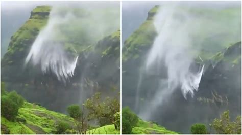 Magnificent Video Of Inverted Waterfall From Maharashtra Takes Internet