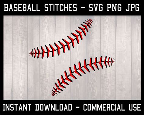 Baseball Stitches Svg Png  2 Layers Digital Cut File Etsy Uk