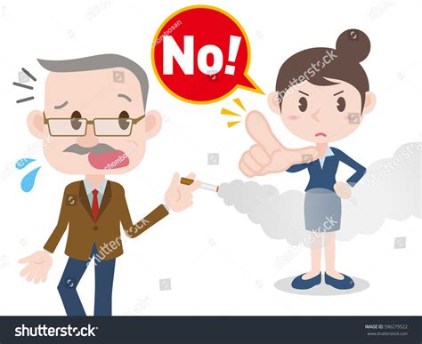 passive smoking concept attention nosmoking area stock vector royalty free 596279522