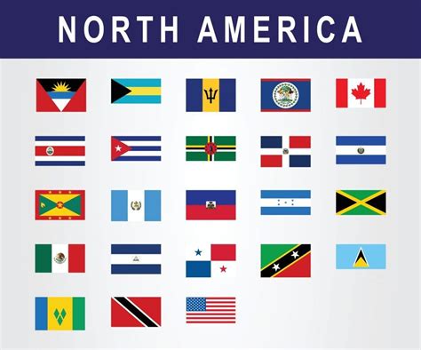 Map Of North America And North America Countries Flags Best Hotels Home