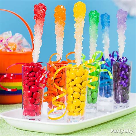 Rainbow Ombre Rock Candy Idea Rainbow Candy Buffet Ideas St
