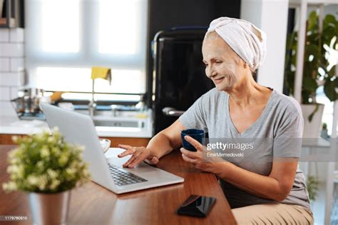 Senior Woman Using Laptop At Home High Res Stock Photo Getty Images