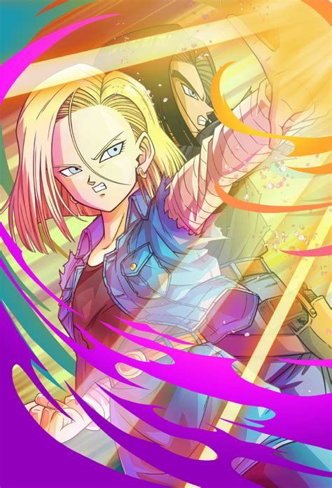 Android 17 18 Card [bucchigiri Match] By Maxiuchiha22 Dragon Ball Artwork Anime Dragon Ball