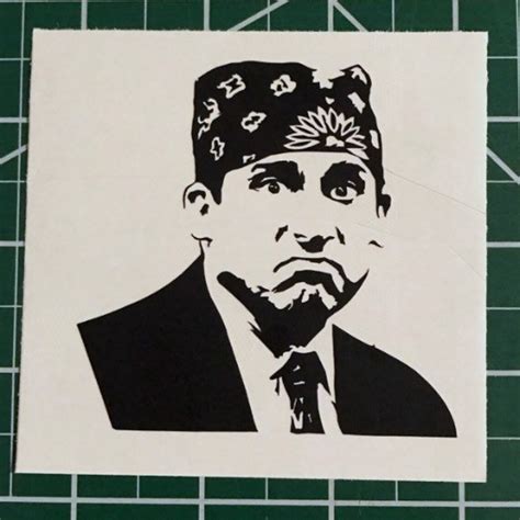 Michael Scott As Prison Mike The Office Sticker Vinyl Decal Etsy