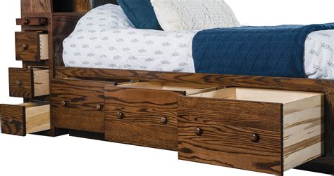 Bookcase Headboard Bed Brandenberry Amish Furniture