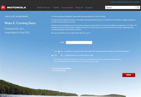 Motorola Launches Email Sign Up Page For Moto X Smartphone