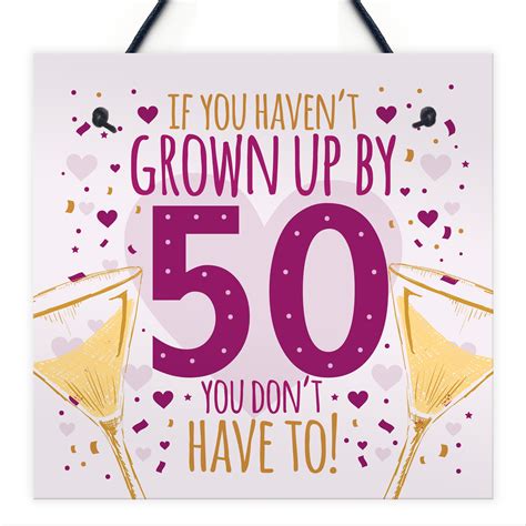 50th Birthday Card 50th T For Women Men 50 For Dad Mum Sister
