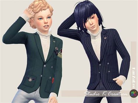 Studio K Creation Giruto 30 Blazers Suit Jackets For Child • Sims 4