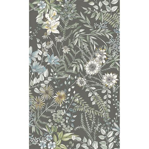 2821 12905 Full Bloom Taupe Floral Wallpaper By A Street Prints