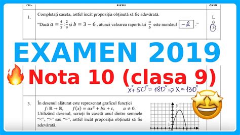 Simularea a început la ora 09.00, moment din care elevii au avut două ore pentru a rezolva subiectele la matematică la simulare evaluare națională 2021. Testul de la EXAMEN 2019 rezolvat pe nota 10 (clasa 9 ...