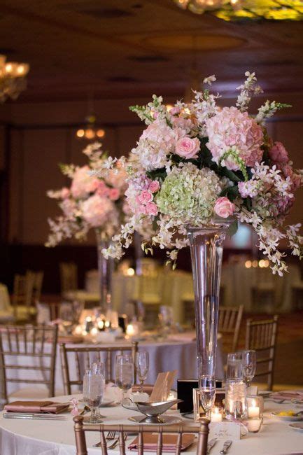 Trumpet Vase Centerpieces In Fronthouse