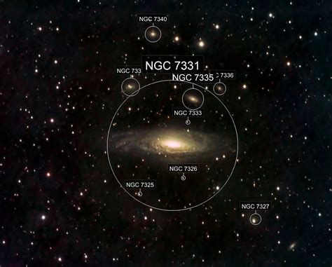Deer Lick Group Containing Galaxies Ngc 7331 Ngc 7335 Ngc 7337 Pgc