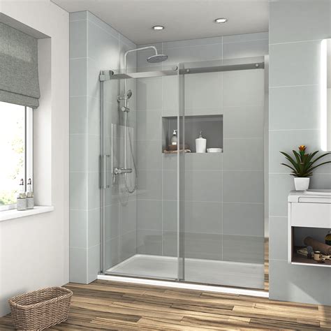 Why are they called frameless shower doors? Bath 60" x 72" Frameless Sliding Shower Doors Screen 5/16 ...