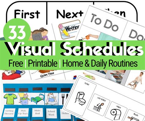 Editable Visual Schedule Template Free