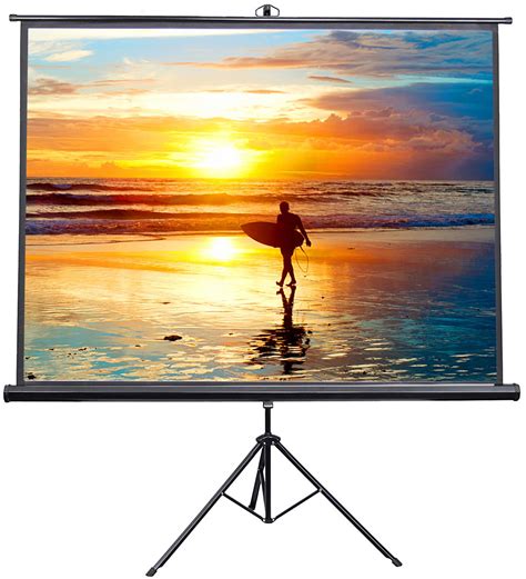 Vivo 100 Portable Projector Screen 43 Projection Pull Up Foldable