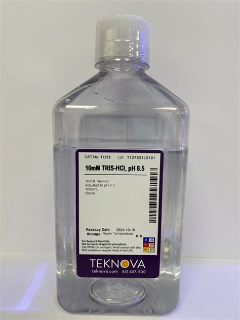 10mm Tris Hcl Ph 85 1000ml Sterile Bioquote