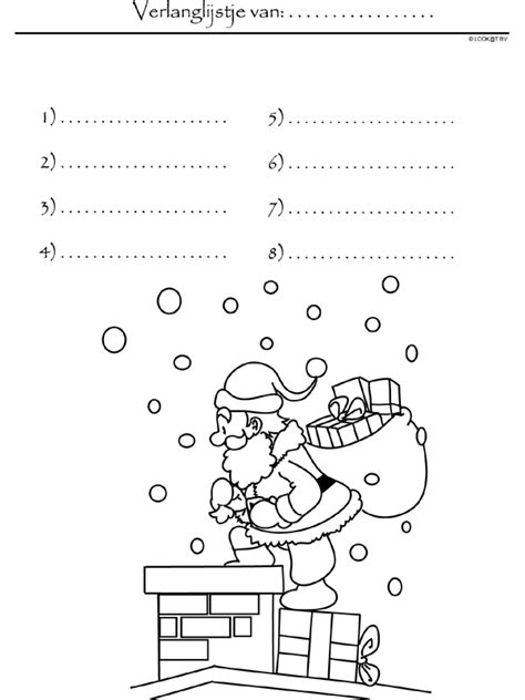 Kerst Verlanglijstjes Kleurplaten Nl
