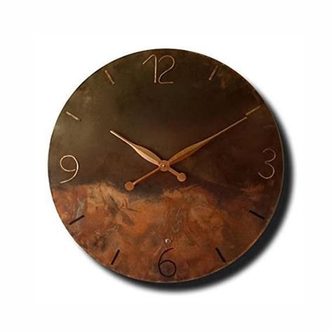 Large Copper Clock Oversized Clock Design Clock Wall Clock Etsy In