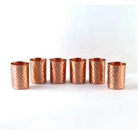 Plain Pure Hammered Copper Glass For Home At Rs 140piece In Moradabad