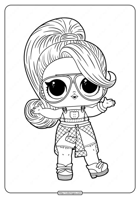 Free Printable LOL Doll Twang Coloring Pages | Unicorn coloring pages