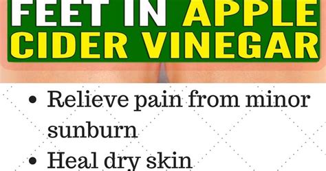 Daily Health Advisor Soak Your Feet In Apple Cider Vinegar The