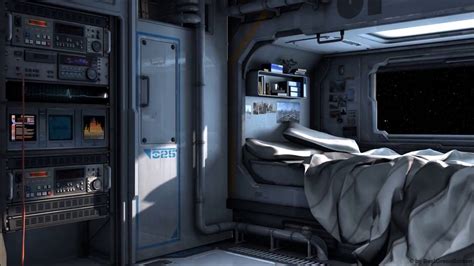 Space Station Bedroom Ambience Futuristic Bedroom Spaceship Interior