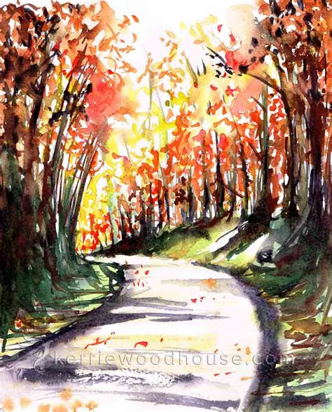 Autumn Watercolour Paintings And A Cute Surprise — Kerrie Woodhouse