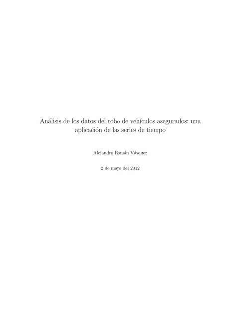 PDF Analisis De Los Datos Del Robo De Vehculos Asegurados Mat Izt Uam Mx Mcmai