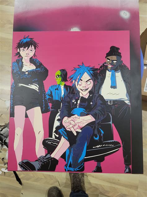 Gorillaz Spray Paint Piece I Was Practicing This Week With Stencils