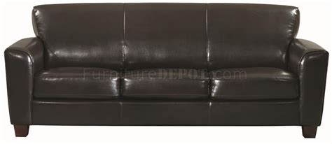 Brown Durable Bonded Leather Modern Sofa And Loveseat Set