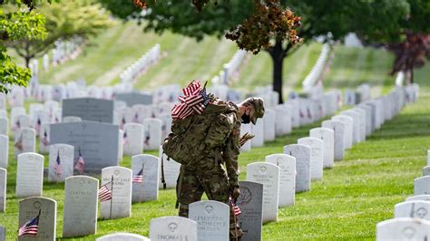 Memorial Day Tradition At Arlington National Cemetery Amid Covid