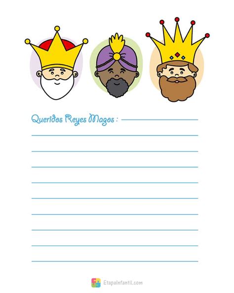 Carta De Los Reyes Magos Modelos Gratis Para Imprimir Y Rellenar Etapa Infantil