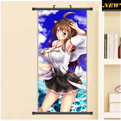 45x95cm Fleet Girls Kantai Collection Kancolle Kongou Art Cartoon Anime Wall Picture Mural