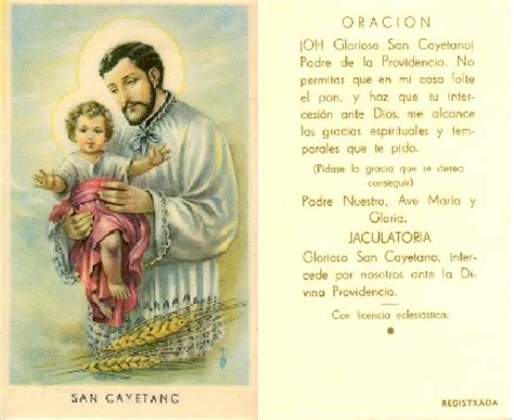 Poderosa oracion a san cayetano.santo presbítero italiano, fundador de la orden de clérigos regulares teatinos. Rincón de la Oración: Estampas Oraciones de San Cayetano