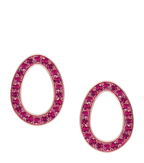 Fabergé Rose Gold And Ruby Colours Of Love Sasha Earrings Harrods Hk