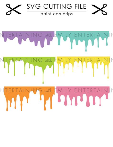 Paint Can Drips Svg Cutting File Instant Download Art Party Etsy