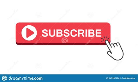 Subscribe Button Icon Click Button On White Background Vector