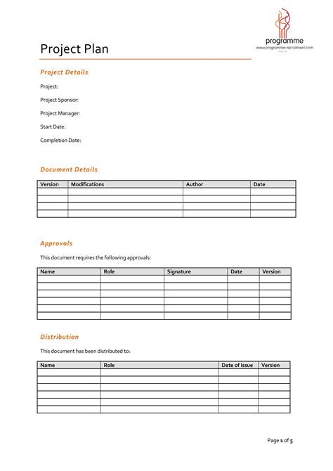 48 Professional Project Plan Templates Excel Word Pdf Templatelab