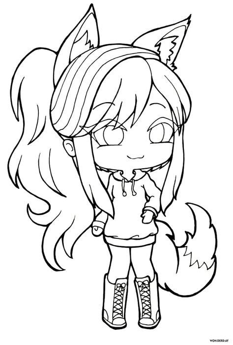 Imagens Para Pintar Gacha Life Anime Wolf Gacha Life Coloring Pages