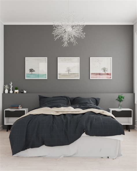 10 Elegant Dark Gray Accent Wall Ideas For Bedroom And