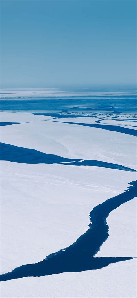Download Water Ice River Wallpaper