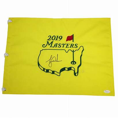 Flag Masters Woods Tiger Signed Embroidered Jsa