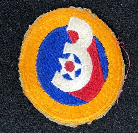 Vintage Us Army Wwii Patch Third Army Air Corps Round Shoulder Patch
