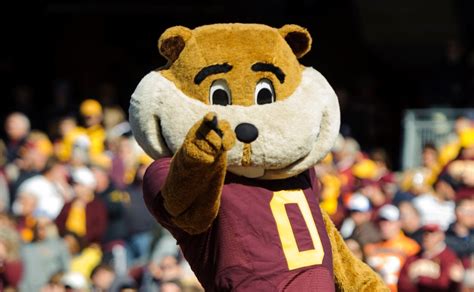 Minnesotas Goldy Gopher Smiles Then Steamrolls Youth Footballer The