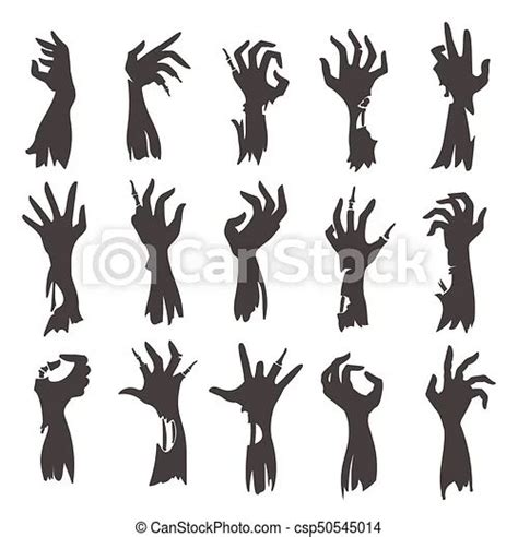 undead zombie hand silhouettes vector stock illustration royalty free illustrations stock
