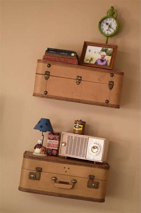 How To Build Suitcase Shelves Easy Step By Step Home Decor Suitcase