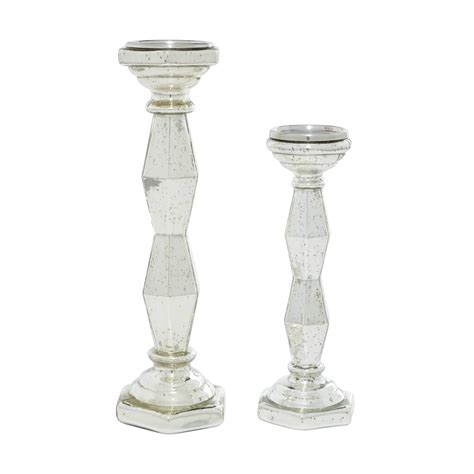 Silver Glass Glam Candle Holder Set Michaels